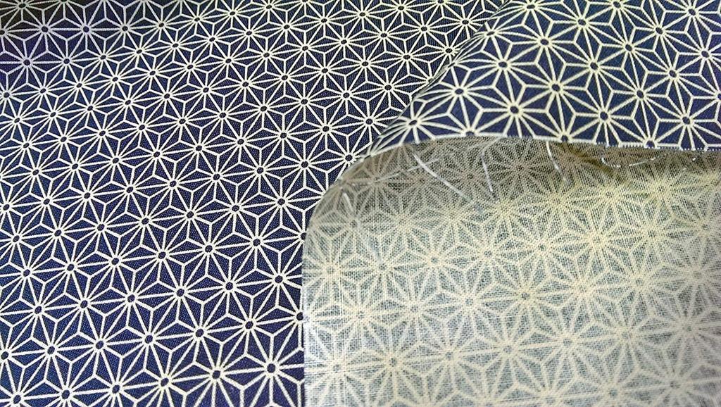 Fujin Club Sheeting with Hemp Leaf 108cm Wide Japanese-style Print, (Navy, 1m50cm)