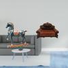 Elegant Equine Sculpture And Miniature Sofa Chair Model for Desk Living Room Bookcase Micro
