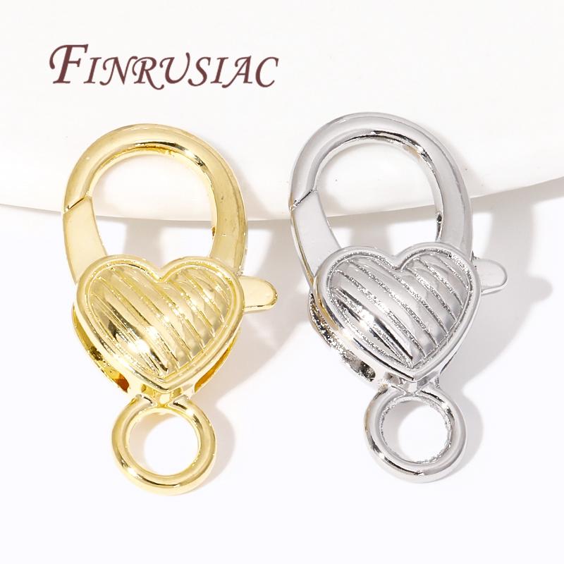 Wholesale 18K Real Gold Plated Lobster Clasps Necklace Bracelet Connector End Buckle For DIY Jewelry Making Supplies Accessories