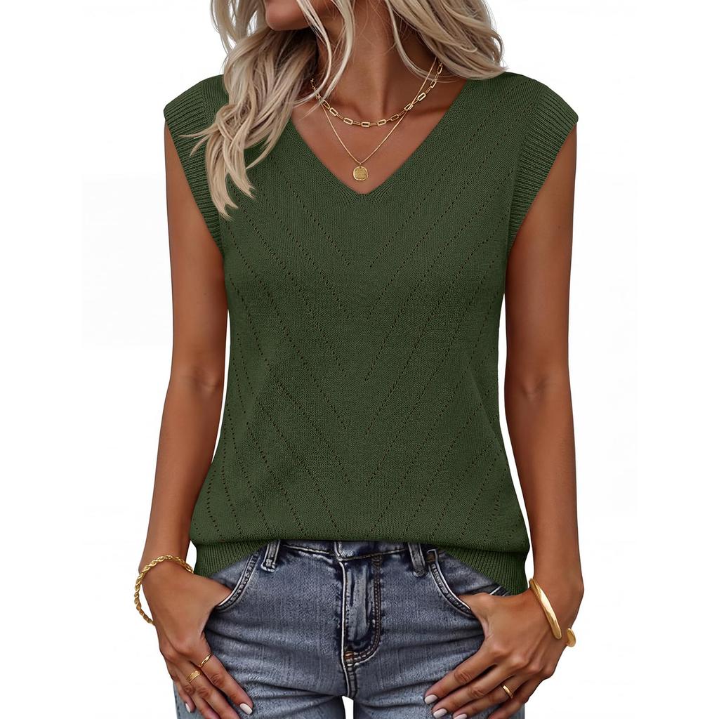 Camiseta sin mangas casual holgada para mujer