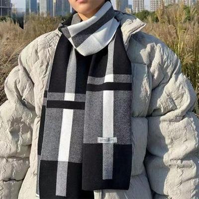 Winter Men Scarf Keep Warm Scarf Casual Fashion Brand Designers Knit Neckerchief Patchwork Wool Cashmere Scarf Shawl Wrap AC2228