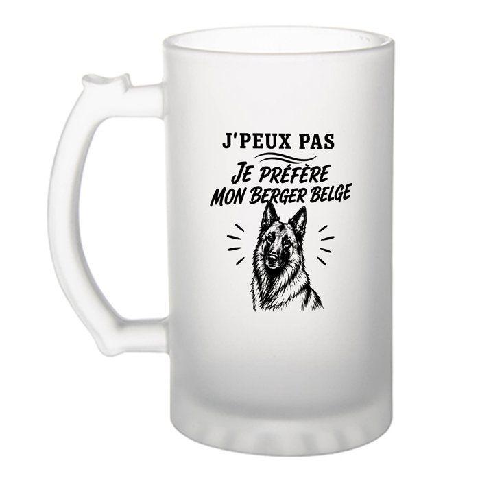 Verre à Bière - PLANETEE - J'peux pas minimaliste - Givré - 470 ml - Verre trempé