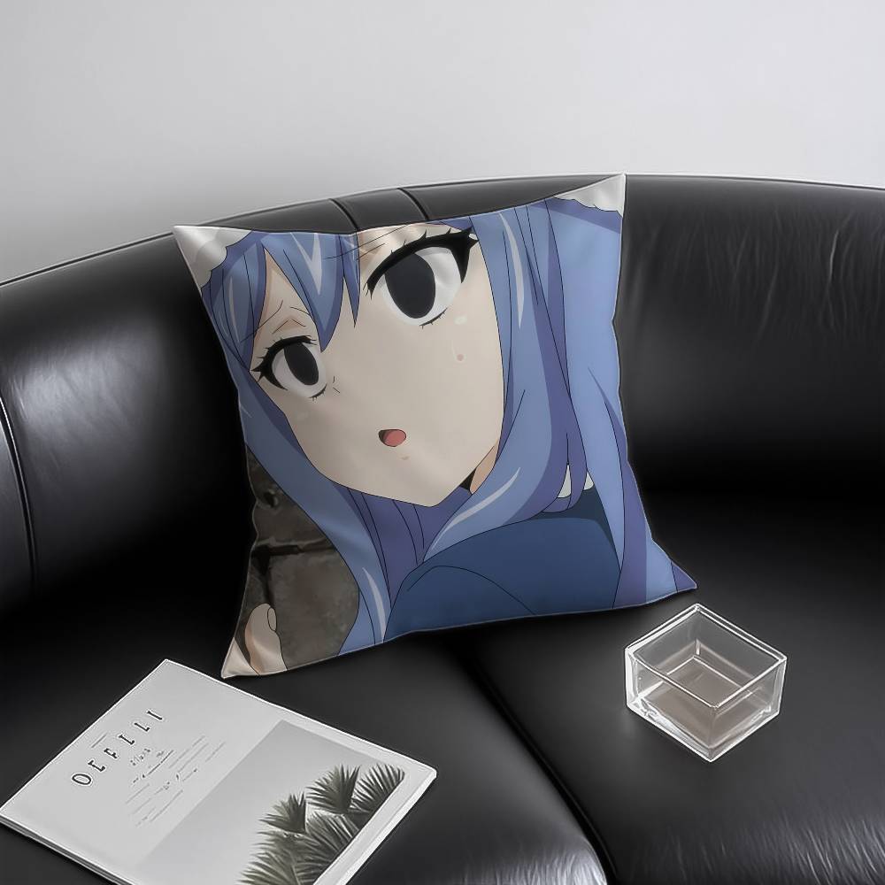 Anime Fairy Tail E-Erza Scarlet Pillow Case Anti-Dustmite Invisible Zipper Sofa Bed