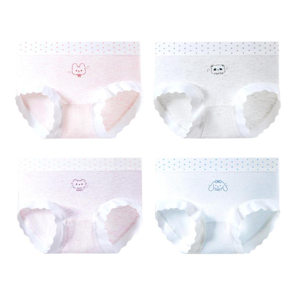 Girls' Pure Cotton Triangle Panties - Antibacterial Underwear for Preteens and Teen Girls