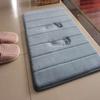 Coral Fleece Stripes Engraving Bathroom Mat Bath Non-slip Carpets In Wash Basin Bathtub Side Floor Rug Shower Room Doormat Memory Foam 3D Pad
