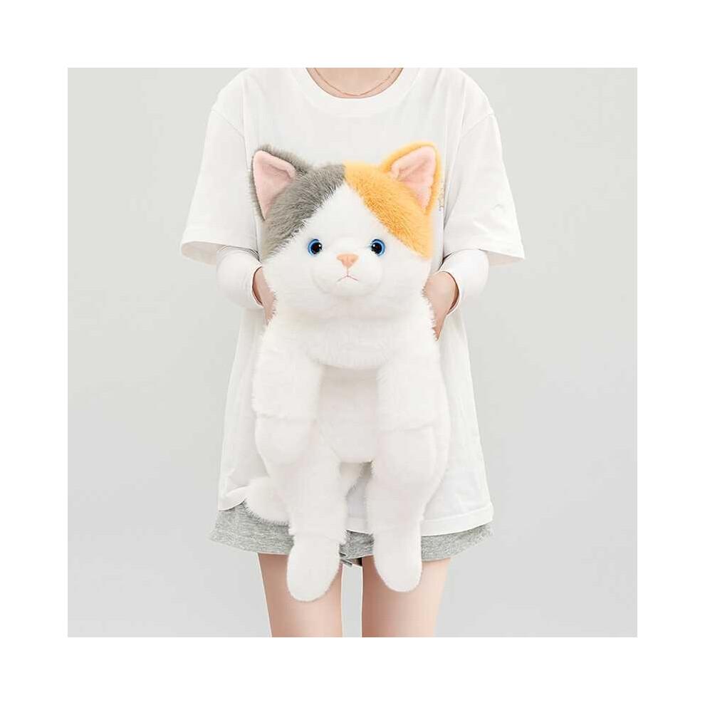 (Gray,30cm)Cat Plush Toy Cartoon Stuffed Animal Doll Cute Kids Birthday Decoration Gift