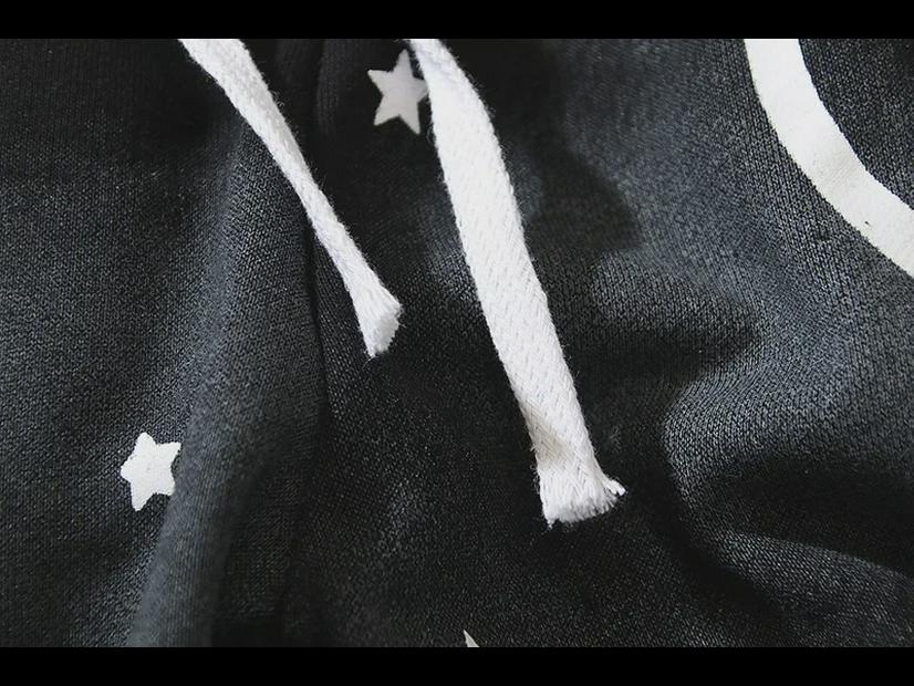 Americké retro hvězdné šedé bahnité potiskové zvonové tepláky - Unisex