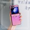 Applicable to Samsung ZFlip6/5 mobile phone case braided ring zflip3/4 generation leather case protective case anti-drop