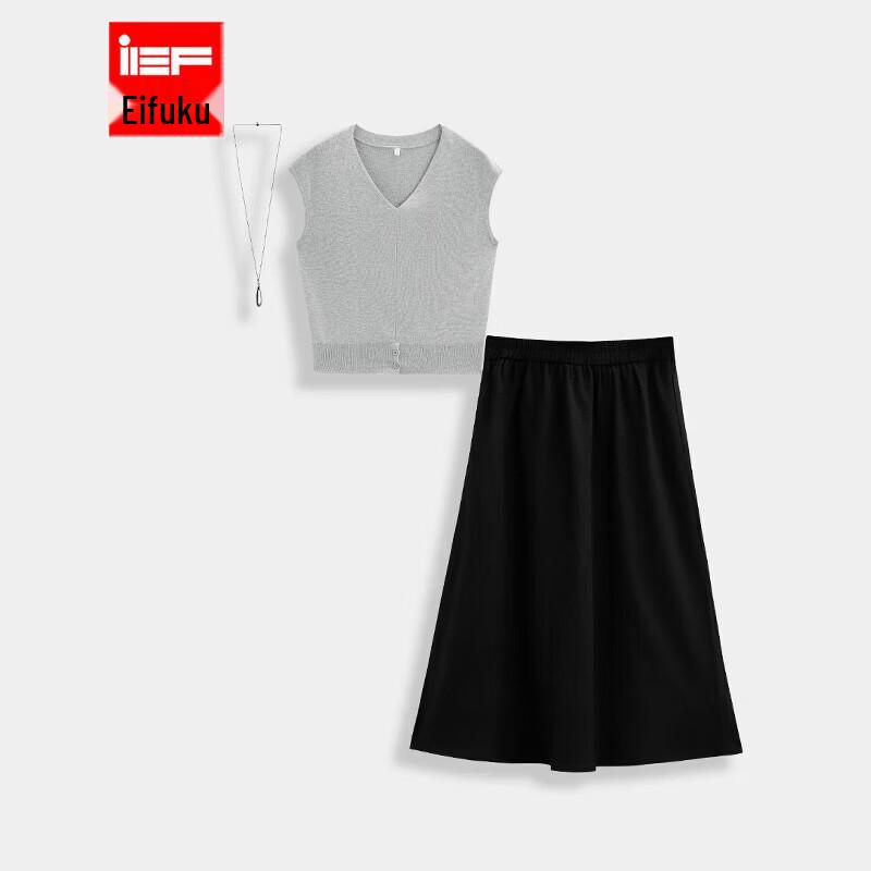 IEF Petite Korean Summer Two-Piece Skirt Set S
