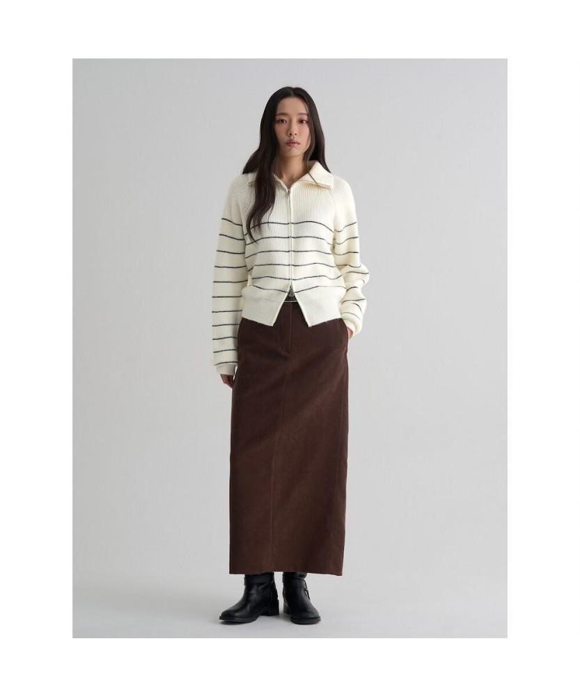 8SECONDS Poly Peach Belted Skirt Brown