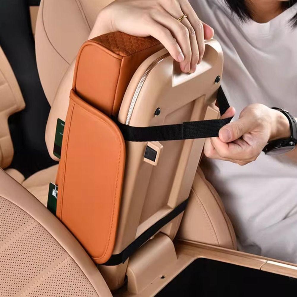 Premium Cushion Car Armrest Storage Box Large-Capacity Organizer Vehicle Organization