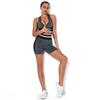 Sports outfit set top shorts fitness yoga two-piece for the gym xs S