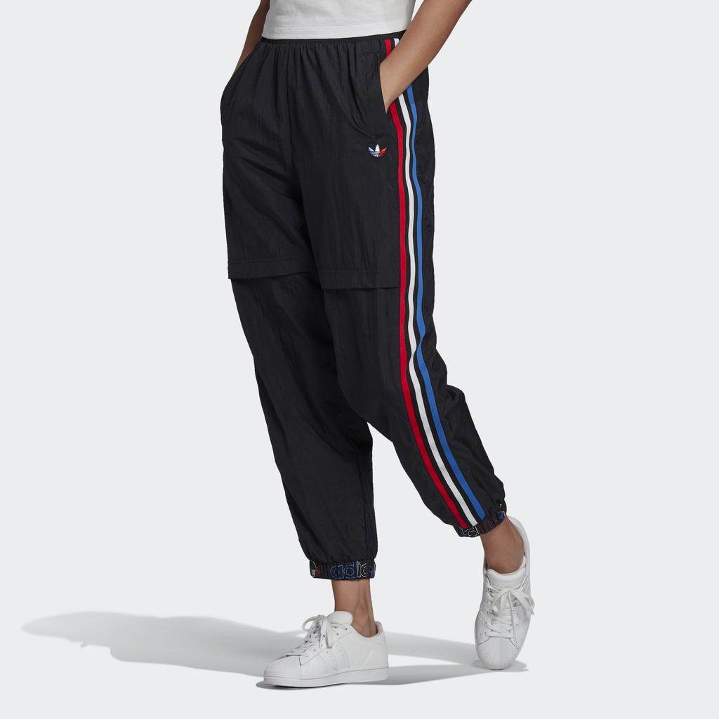 Adidas Originals Adicolor Japan Track Color Block Striped Retro Sports Jogger Pants Women Bottoms Black GT8466