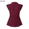 ZANZEA Women Casual V-Neck Summer Sleeveless Vest Tops