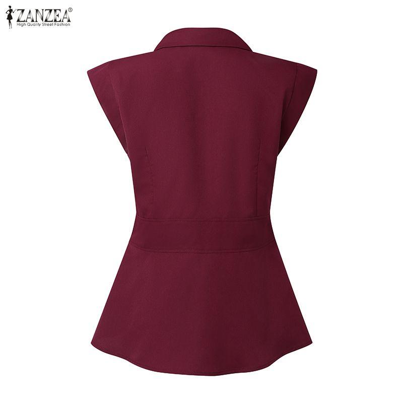 ZANZEA Women Casual V-Neck Summer Sleeveless Vest Tops