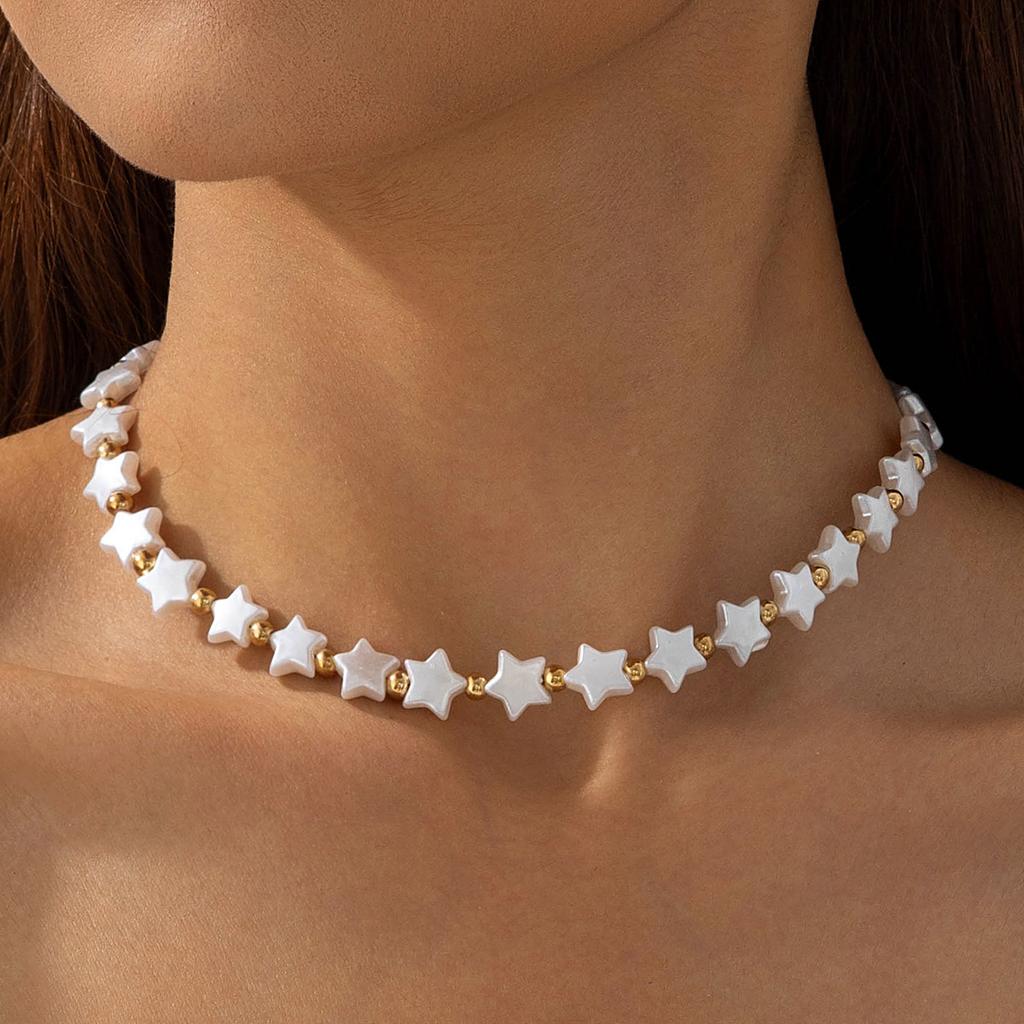 New Retro Collarbone Pearl Necklace Temperament Beaded Style Double-layer Exaggerated Necklace Set
