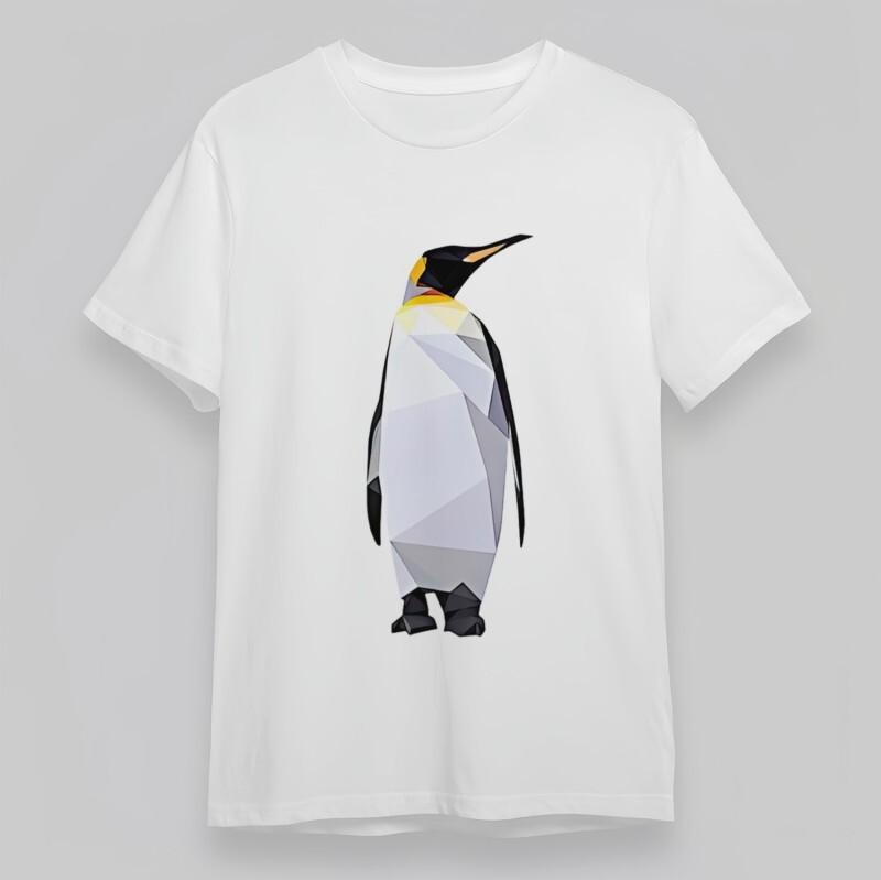 

Men s Fashion Plus Size Classic T-Shirt Black Yellow Geometric Penguin Art Tee 4XL