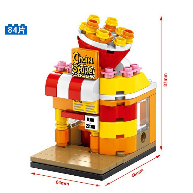 Building Blocks Mini Street View Building Blocks Compatible Building Blocks Children's Educational Assembling Building Blocks