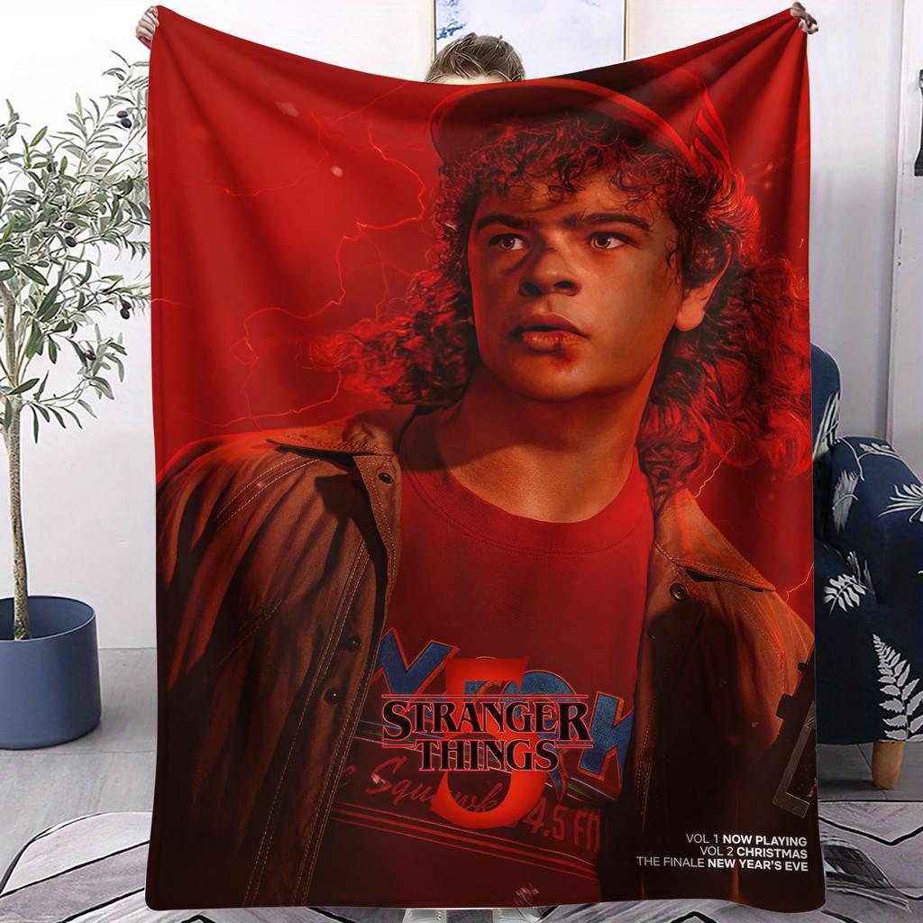 1PC Sci-Fi Horror S-Stranger T-Things Blanket Soft Warmth Flannel Throw Multifunctional Blanket Cozy Home Decorative Fans Gift