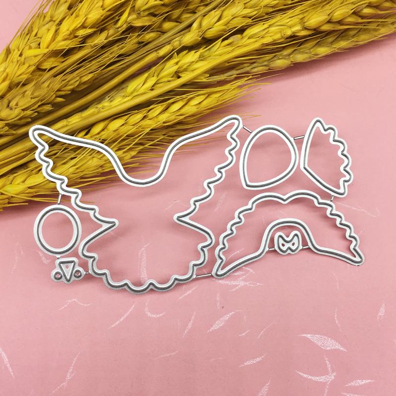 Den flygande duvan är fredlig Designstil Metallskärning Dies DIY Scrapbooking Prägling Stencil Paper Craft Album Mall