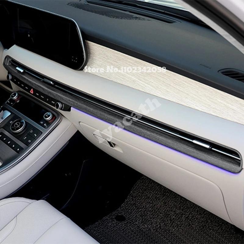 LHD For Hyundai Palisade ABS carbonfiber Interior Dashboard Air Conditioner outlet Center Trim Air Vent panle Frame