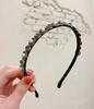 French Retro High Crown Wide-Brimmed Plush Headband for Face Washing and Outings