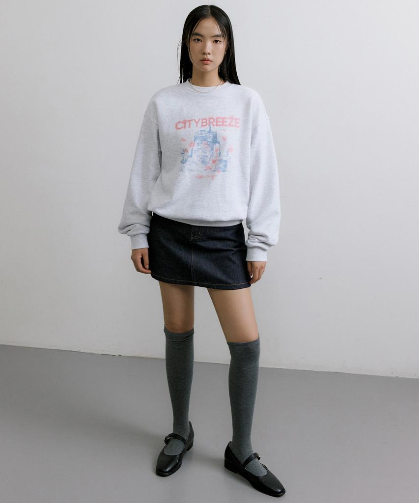 CITYBREEZE Essential City Glow Sweatshirt_Melange White