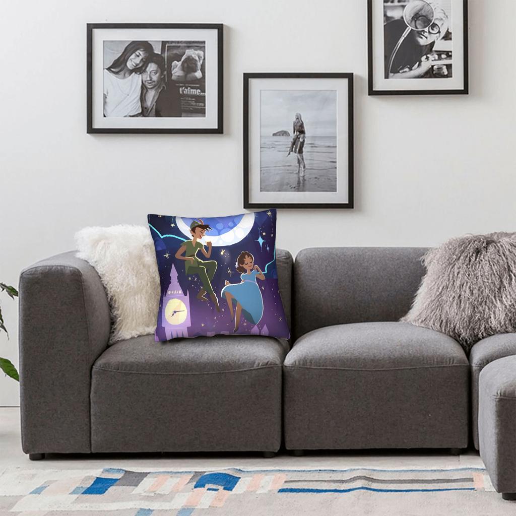 Cartoon P-Peters P-Pan Pillow Case Square Pillow Cover Cute Funny Pillowcases For Wedding Party Home Decor