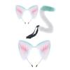 Realistic Foxes Tail And Ears Set For Women Cosplay Faux Furs Costume Headband and Tail Convention Role Play Accessories
