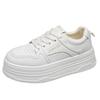 Muffin platform casual board shoes women's new small height increase 5CM fashionable versatile age-reducing white shoes