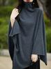 Wool Shawl Women's Medium-Length Sleeveless Casual Pullover Cape Jacket