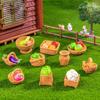 2pcs Cute Fruit Vegetable Food Storage Basket Mini Dolls Miniature Decoration
