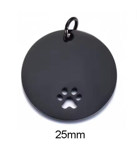 Customized Mirror Polished Hollow Paw Heart Tags Stainless Steel Pendants For DIY Personalized ID/Name/Logo/Text Jewelry