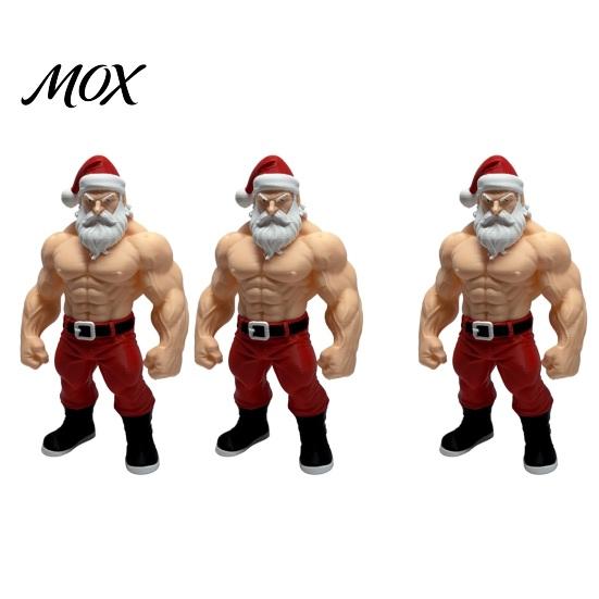 Collectible Trendy Character Statues 3D Printed Fitness Santa Claus Figurine, Muscular Statue, Workout Enthusiast Gift Ideas Creative Sports