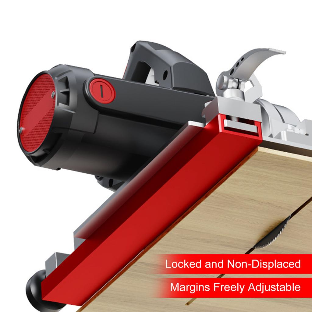 Saw Guide Rail 240mm Aluminum Alloy Cutting Machine Base Clamp with Dual Clips for Woodworking DIY Projects Precision
