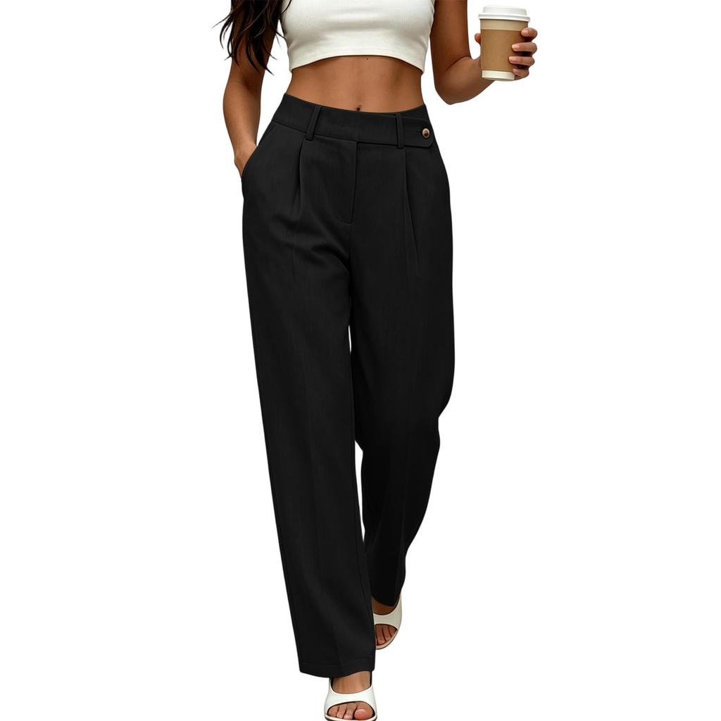 Women's Casual Wide Leg Pants with Pockets for Everyday Wear