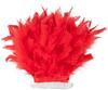 FeatherRed Turkey Feathers Trim 10-15cm 4-6 Inch Natural Feather Ribbon for Sewing Clothing Fringe Plumes Wedding Decoration