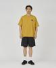 Snow Peak New Standard Square Logo Short Medium T-Shirt NSD-TS-25AU002, Sleeve, Men's/Women's, Yellow,