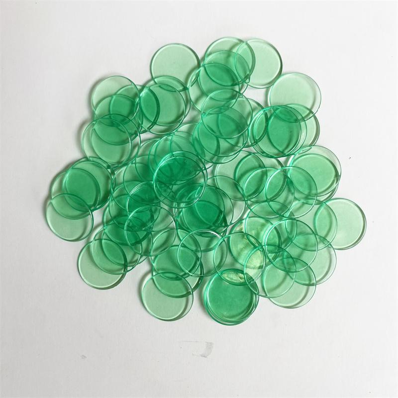 100Pcs 19Mm Transparent Chips Plastic Counting Supplies Counters For Maths Board Game Token