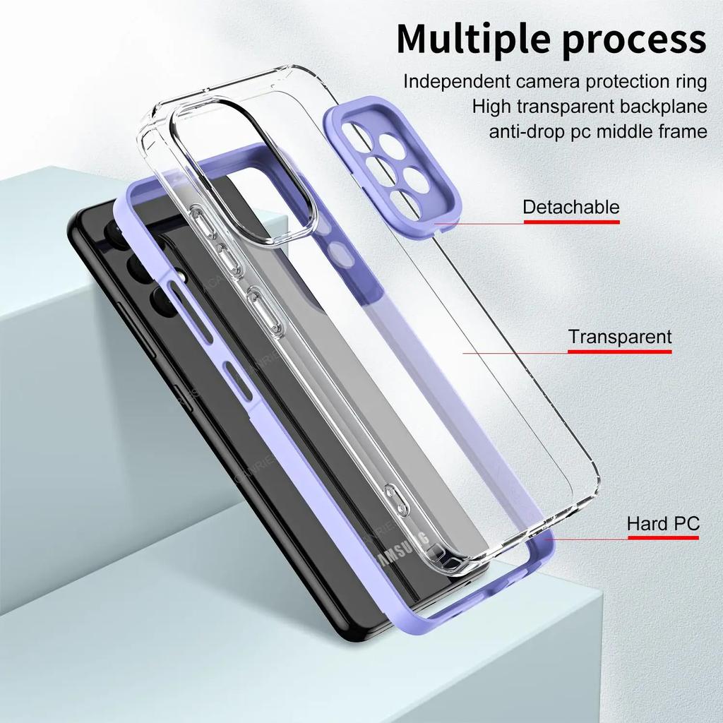 360 ° Stoßfestes Case Für Samsung Galaxy A55 A35 A25 A15 A05 A73 A72 A54 A53 A52 A34 4 5G 2022 Luxus 3-in-1 HD Transparentes Case