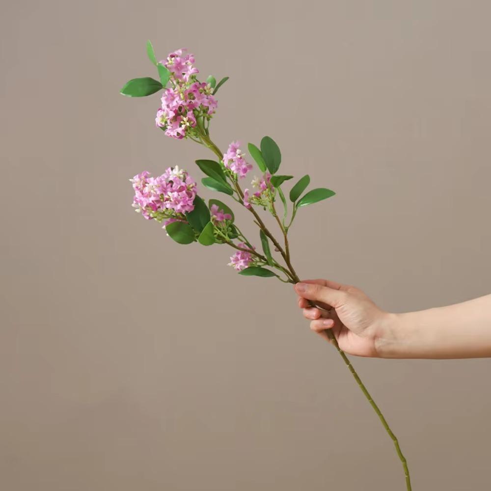 

1Pcs DIY Vase Accessories Osmanthus Artificial Flowers Bouquet 74CM Silk Fake Flower Multicolored Wedding Bouquet Table Decor рожевий червоний колір
