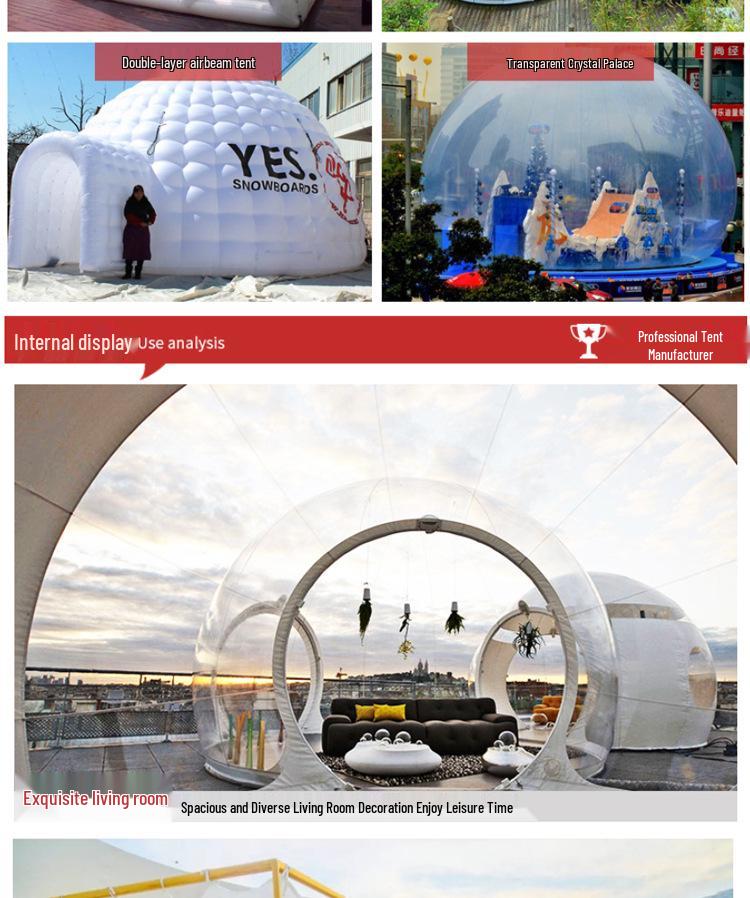 Inflatable Starry Sky Bubble Tent: Transparent Holiday House for Scenic Camping