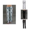 Women Fashion Lacing Skulls Printed Elastic Wide Leg Pants Plus Size 5xl Casual Trousers