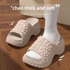 Elegantes Zapatillas de Arrastre Rectas de Fondo Grueso para Mujer, Nuevo Diseño de Diamantes, Zapatos de Playa Antideslizantes de Moda