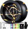 MagicYoYo New Design N11 Alloy Aluminum Professional Yo-yo Unresponsive YoYo Ball (Black With Golden) by MAGICYOYO