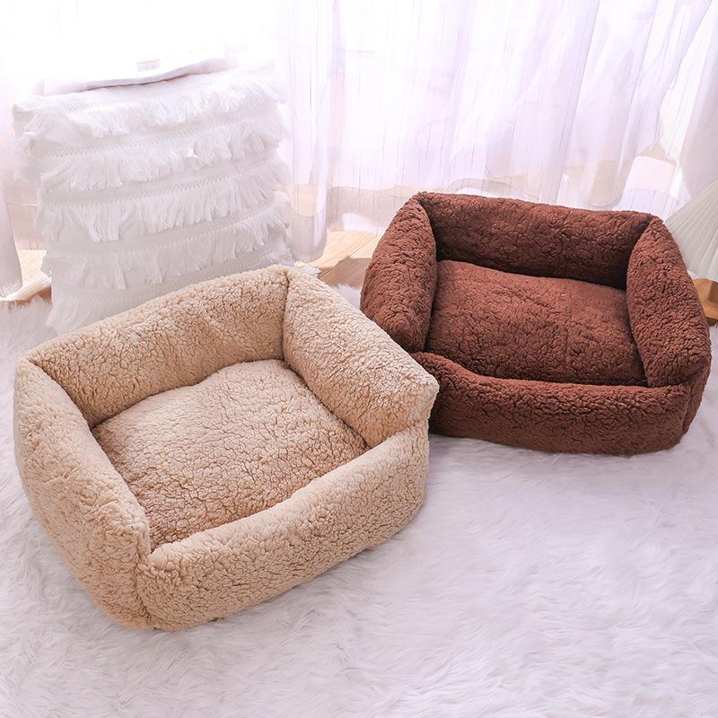 New Winter Fully Removable and Washable Cat Nest Plus Velvet and Thickened Warm Dog Nest Lambswool Stepping Sofa Nest Cushion