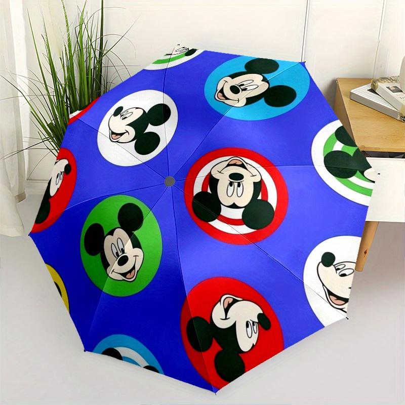 

Mickey Mouse,Cartoon Heads Automatic Umbrella - Tri-fold Portable Umbrella, Best Holiday Gift for Men and Women, Durable Iron Frame, Playful