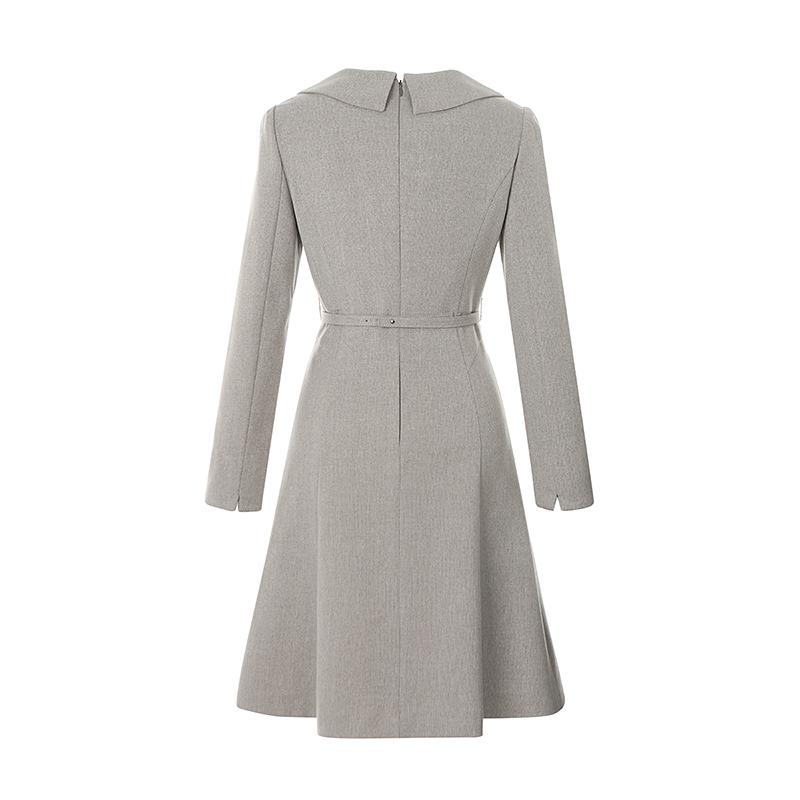 SOUP Collared Neck Belted Flare Dress (Szaopm1)