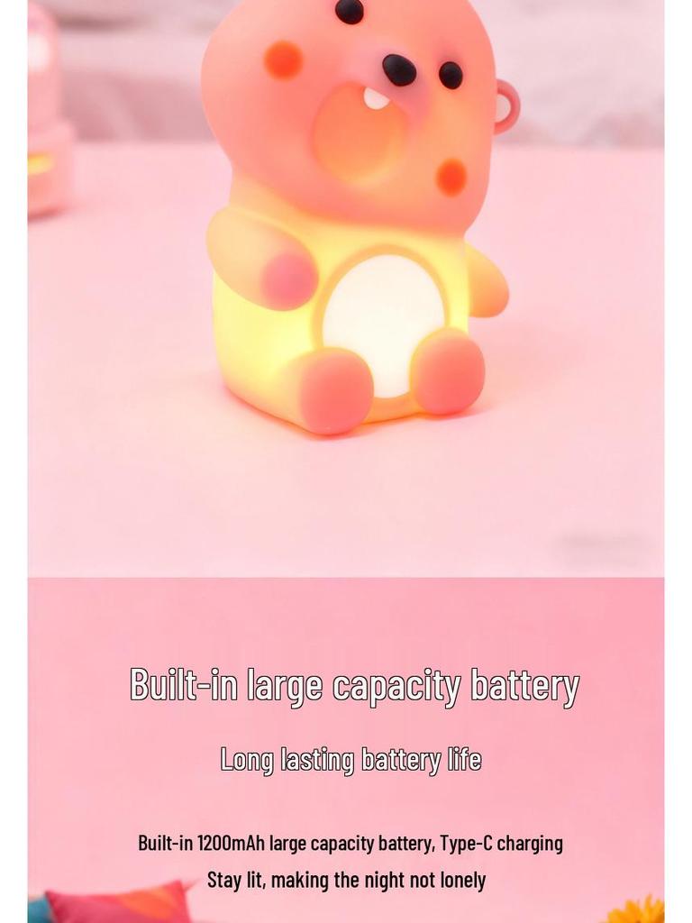 USB Rechargeable Silicone Night Light: Bedside Lamp & Sleep Aid for Babies