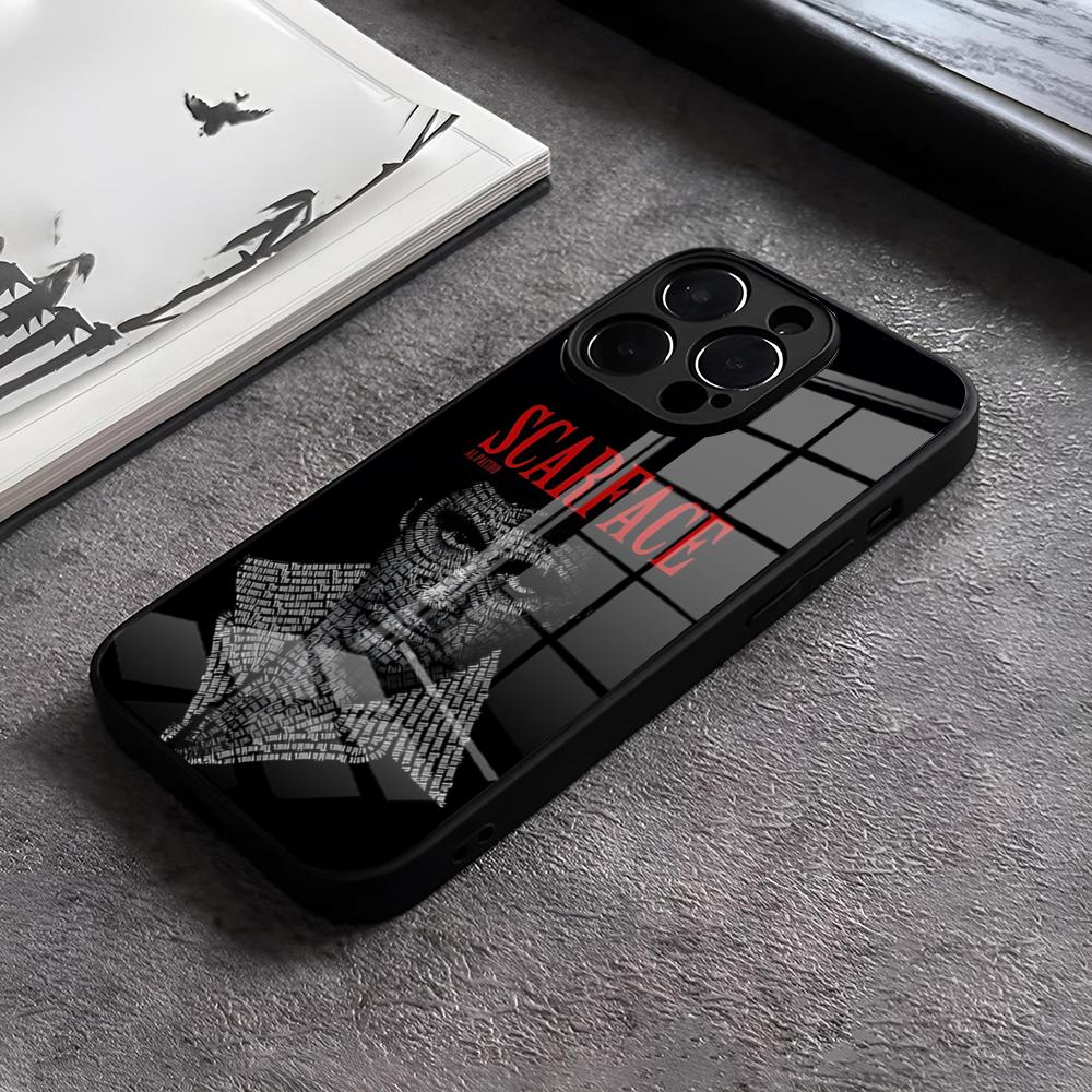 1983 Film S-Scarface Phone Case For IPhone 17 15 Pro Max 12 16 14 Plus 11 13 Pro X XR XS 7 8 Plus SE Glass Cover